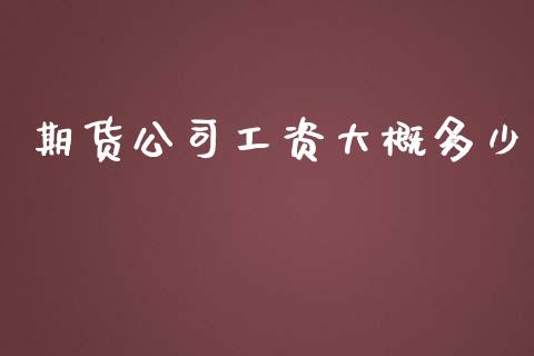 期货公司工资大概多少_https://www.lansai.wang_期货资讯_第1张