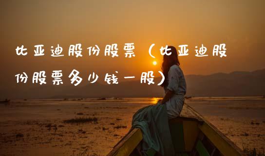 比亚迪股份股票（比亚迪股份股票多少钱一股）_https://www.lansai.wang_股票知识_第1张
