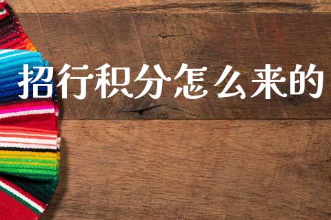 招行积分怎么来的_https://www.lansai.wang_期货直播_第1张