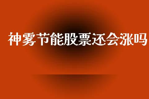 神雾节能股票还会涨吗_https://www.lansai.wang_恒生指数_第1张