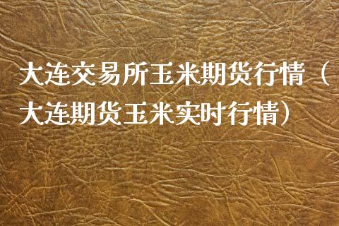 大连交易所玉米期货行情（大连期货玉米实时行情）_https://www.lansai.wang_恒生指数_第1张