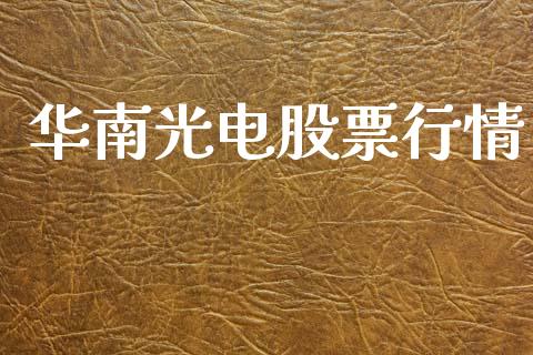 华南光电股票行情_https://www.lansai.wang_股票知识_第1张