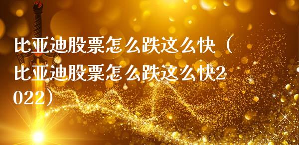 比亚迪股票怎么跌这么快（比亚迪股票怎么跌这么快2022）_https://www.lansai.wang_股票知识_第1张
