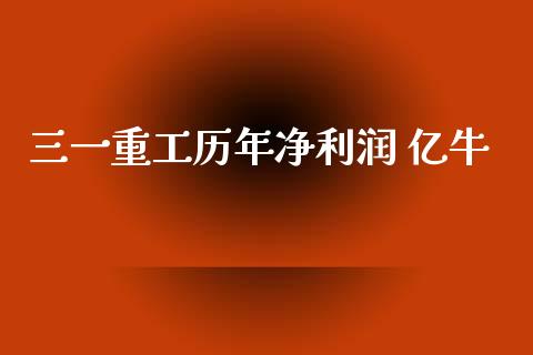 三一重工历年净利润 亿牛_https://www.lansai.wang_股票知识_第1张