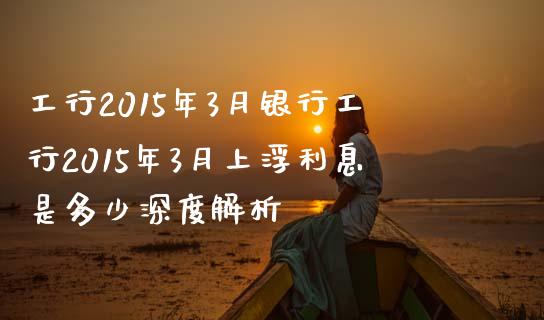 工行2015年3月银行工行2015年3月上浮利息是多少深度解析_https://www.lansai.wang_期货行情_第1张