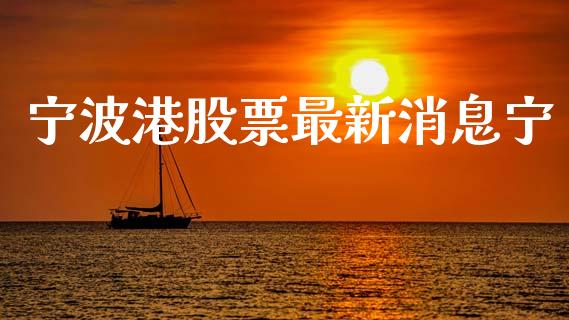 宁波港股票最新消息宁_https://www.lansai.wang_期货行情_第1张