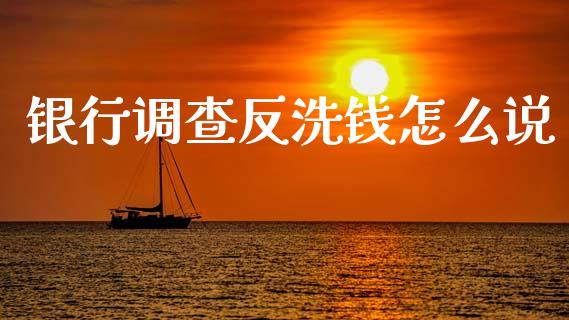 银行调查反洗钱怎么说_https://www.lansai.wang_期货资讯_第1张