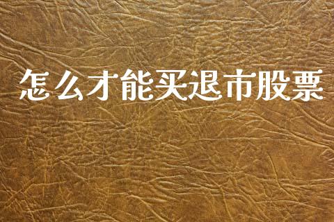 怎么才能买退市股票_https://www.lansai.wang_恒生指数_第1张