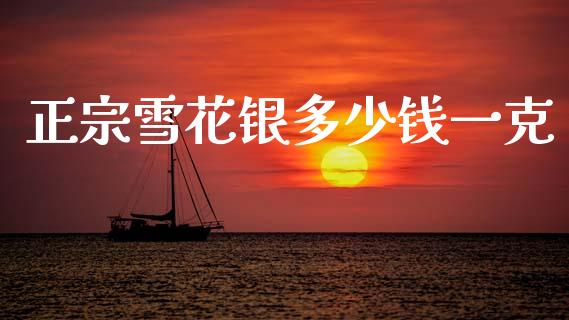 正宗雪花银多少钱一克_https://www.lansai.wang_期货行情_第1张