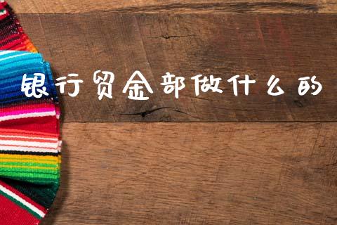 银行贸金部做什么的_https://www.lansai.wang_期货品种_第1张