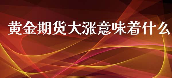 黄金期货大涨意味着什么_https://www.lansai.wang_期货行情_第1张