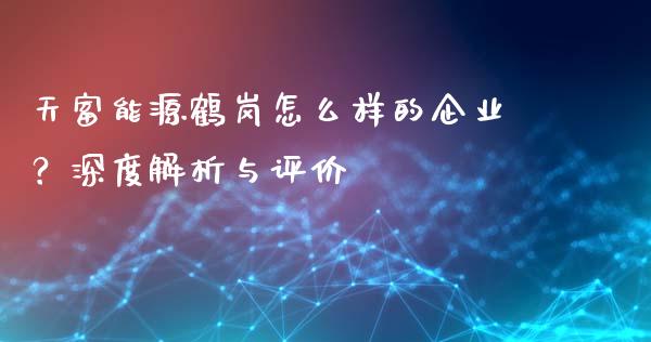 天富能源鹤岗怎么样的企业?深度解析与评价_期货行情_第1张_起点财经 天富能源鹤岗怎么样的企业?深度解析与评价_https://www.lansai.wang_期货行情_第1张