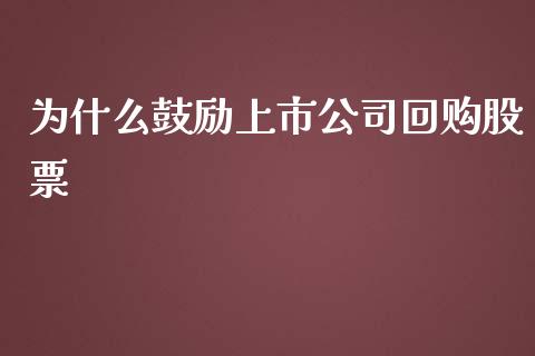 为什么鼓励上市公司回购股票_https://www.lansai.wang_期货资讯_第1张