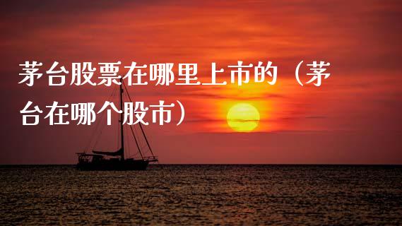 茅台股票在哪里上市的（茅台在哪个股市）_https://www.lansai.wang_股票知识_第1张