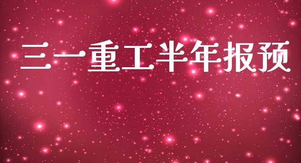 三一重工半年报预_https://www.lansai.wang_股票问答_第1张