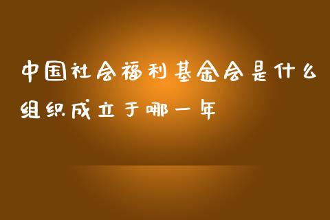 中国社会福利基金会是什么组织成立于哪一年_https://www.lansai.wang_基金理财_第1张