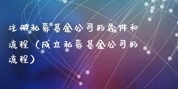 注册私募基金公司的条件和流程（成立私募基金公司的流程）_https://www.lansai.wang_基金理财_第1张