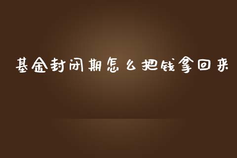 基金封闭期怎么把钱拿回来_https://www.lansai.wang_基金理财_第1张
