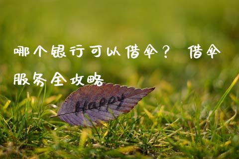哪个银行可以借伞？ 借伞服务全攻略_https://www.lansai.wang_恒生指数_第1张