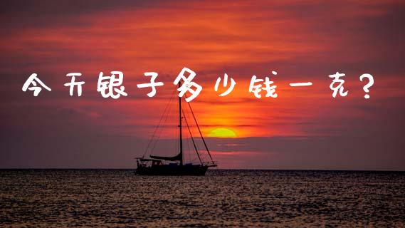 今天银子多少钱一克?_https://www.lansai.wang_恒生指数_第1张