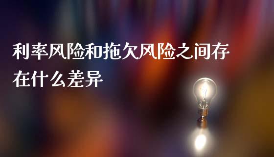 利率风险和拖欠风险之间存在什么差异_https://www.lansai.wang_股票知识_第1张