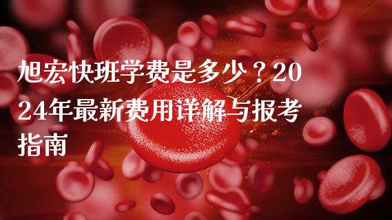 旭宏快班学费是多少？2024年最新费用详解与报考指南_https://www.lansai.wang_期货品种_第1张