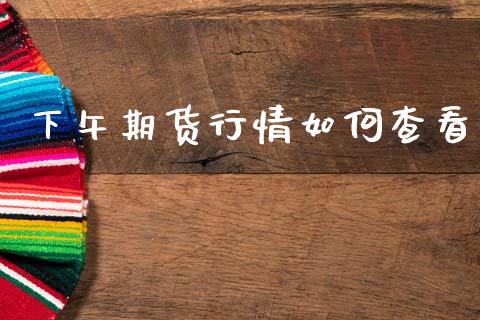 下午期货行情如何查看_https://www.lansai.wang_股指期货_第1张