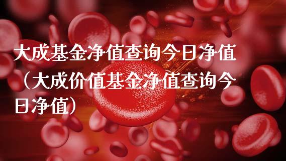 大成基金净值查询今日净值（大成价值基金净值查询今日净值）_https://www.lansai.wang_基金理财_第1张