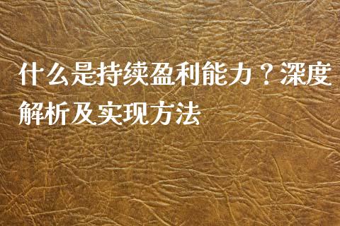 什么是持续盈利能力？深度解析及实现方法_https://www.lansai.wang_股票知识_第1张