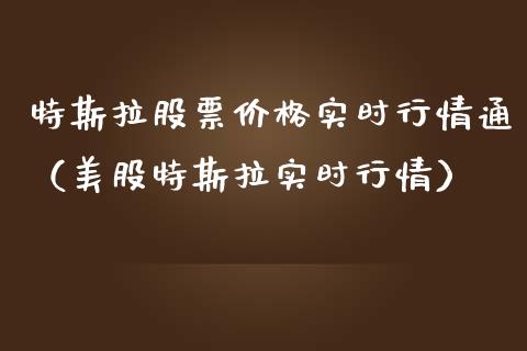 特斯拉股票价格实时行情通（美股特斯拉实时行情）_https://www.lansai.wang_股票问答_第1张