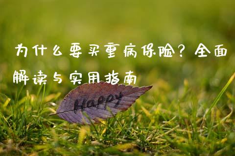 为什么要买重病保险？全面解读与实用指南_https://www.lansai.wang_恒生指数_第1张
