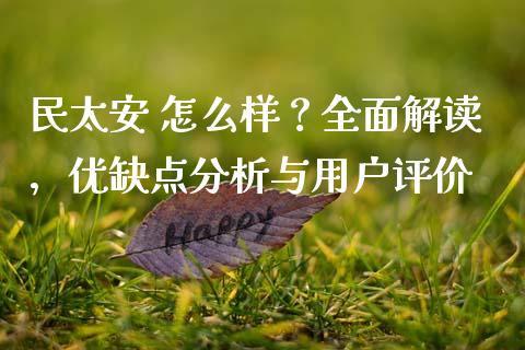 民太安 怎么样?全面解读,优缺点分析与用户评价_股票知识_第1张_起点财经 民太安 怎么样?全面解读,优缺点分析与用户评价_https://www.lansai.wang_股票知识_第1张