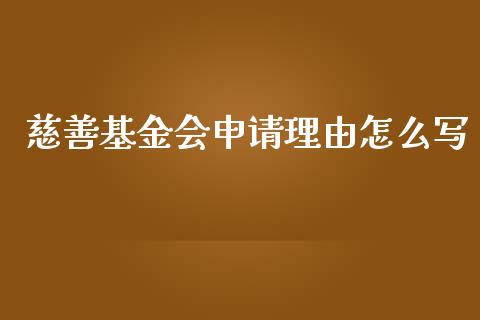 慈善基金会申请理由怎么写_https://www.lansai.wang_未分类_第1张