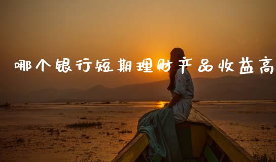 哪个银行短期理财产品收益高_https://www.lansai.wang_恒生指数_第1张