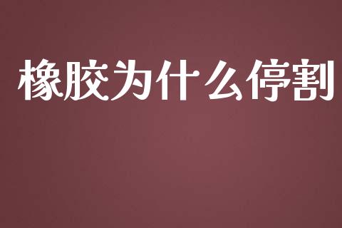 橡胶为什么停割_https://www.lansai.wang_期货学院_第1张