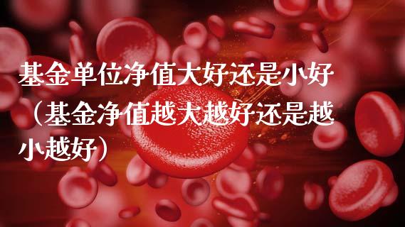 基金单位净值大好还是小好（基金净值越大越好还是越小越好）_https://www.lansai.wang_基金理财_第1张