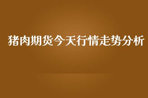 猪肉期货今天行情走势分析_https://www.lansai.wang_期货行情_第1张