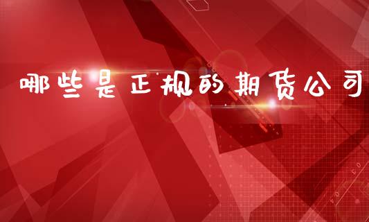 哪些是正规的期货公司_https://www.lansai.wang_期货资讯_第1张