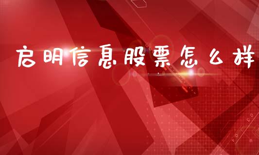 启明信息股票怎么样_https://www.lansai.wang_恒生指数_第1张