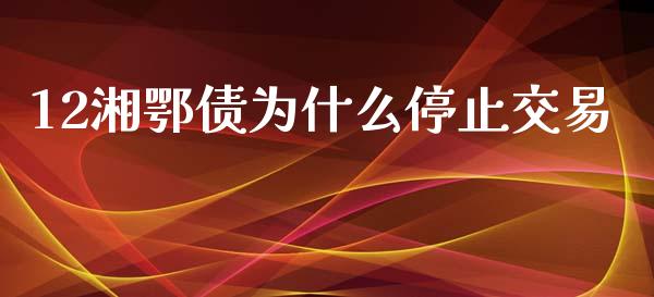 12湘鄂债为什么停止交易_https://www.lansai.wang_期货行情_第1张