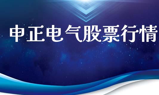 申正电气股票行情_https://www.lansai.wang_股票知识_第1张