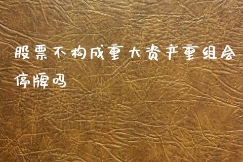 股票不构成重大资产重组会停牌吗_https://www.lansai.wang_期货行情_第1张