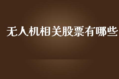 无人机相关股票有哪些_https://www.lansai.wang_股票问答_第1张