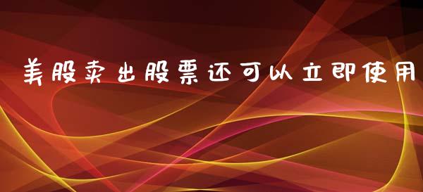 美股卖出股票还可以立即使用_https://www.lansai.wang_期货行情_第1张