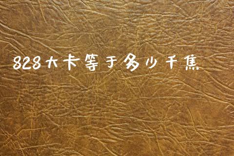 828大卡等于多少千焦_https://www.lansai.wang_期货行情_第1张