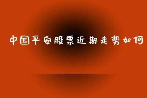 中国平安股票近期走势如何_https://www.lansai.wang_基金理财_第1张