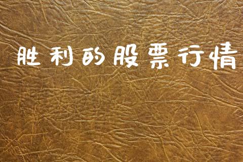 胜利的股票行情_https://www.lansai.wang_股票知识_第1张