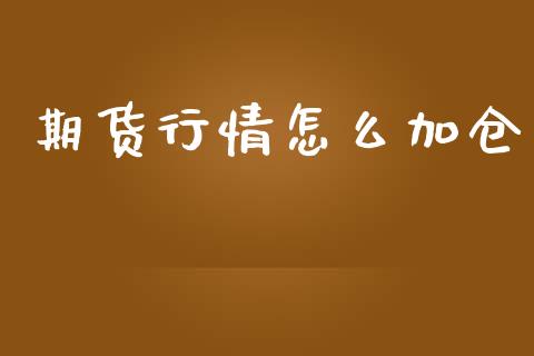期货行情怎么加仓_https://www.lansai.wang_期货学院_第1张