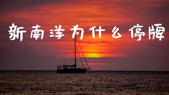 新南洋为什么停牌_https://www.lansai.wang_股票知识_第1张