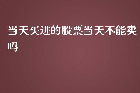 当天买进的股票当天不能卖吗_https://www.lansai.wang_股票知识_第1张